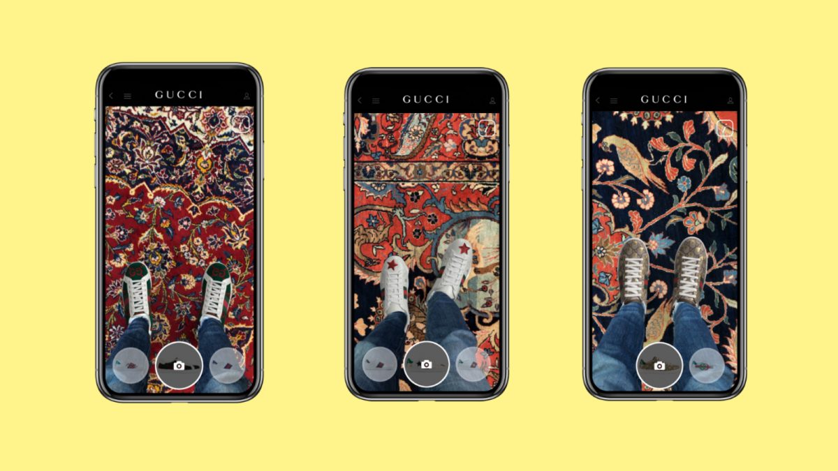Gucci introduces shoe AR Technology on its App Gucci introduces shoe AR Technology on its App